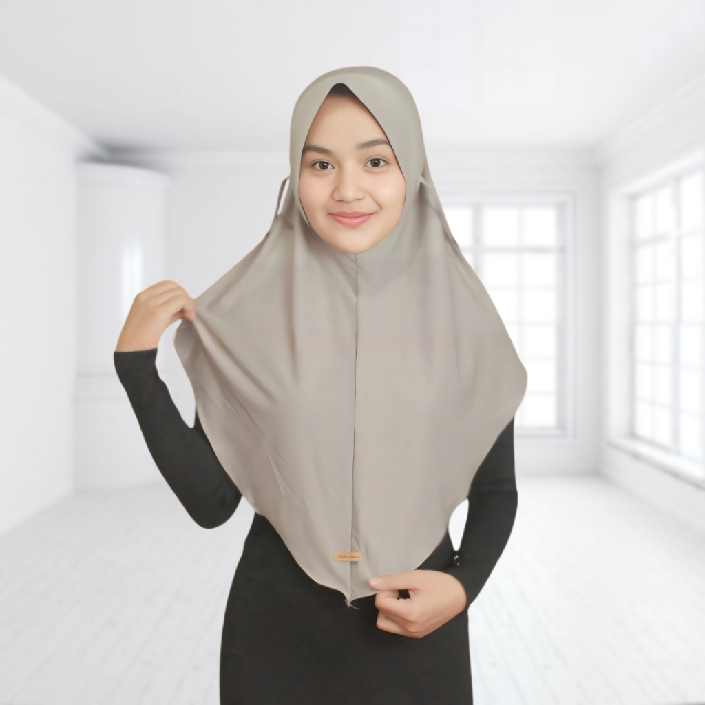 Bergo Instan Tali Ziara Hijab Instan Jersey Premium Size L