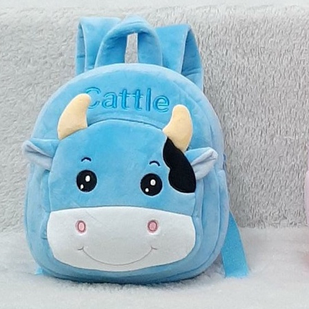 Tas Ransel  Miki Mini Pooh 2Resleting Animal/Backpack/Tas Sekolah Anak Paud Tiger Gajah Kucing sapi