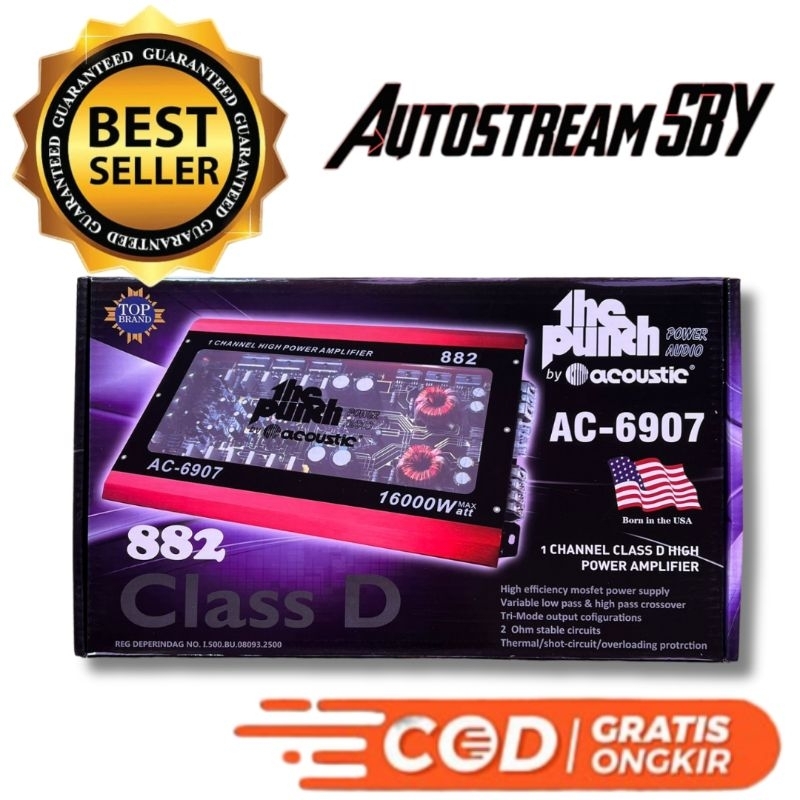 Power Amplifier The Punch AC-6907 Acoustic | Amplifier Acoustic, Amplifier Mobil, Power Amplifier Mo