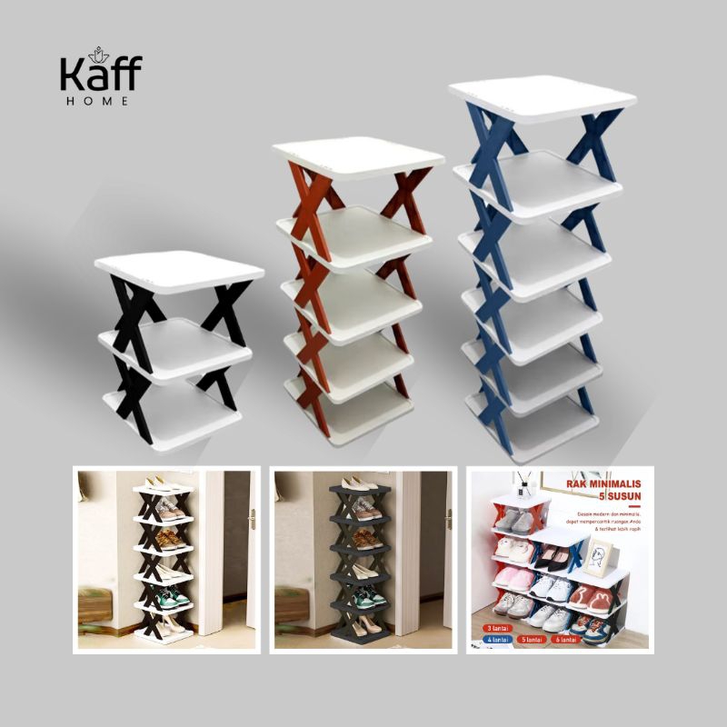 Rak Sepatu X 2 susun 5 susun 6 susun | rak sepatu plastik rak sepatu minimalis