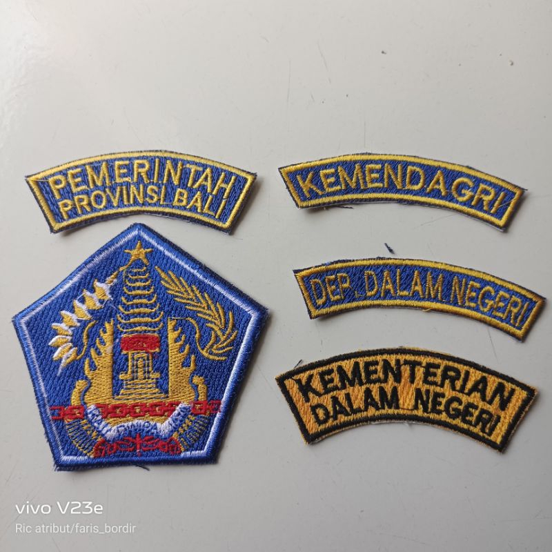 BET BORDIR LOGO LAMBANG ASN PEMERINTAH PROVINSI BALI