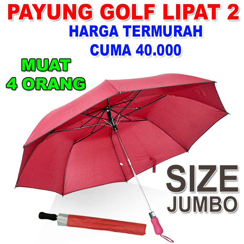 PAYUNG GOLF JUMBO LIPAT/PAYUNG LIPAT JUMBO/PAYUNG GOLF BUKA OTOMATIS/PAYUNG NON UV/PAYUNG MURAH/PAYU