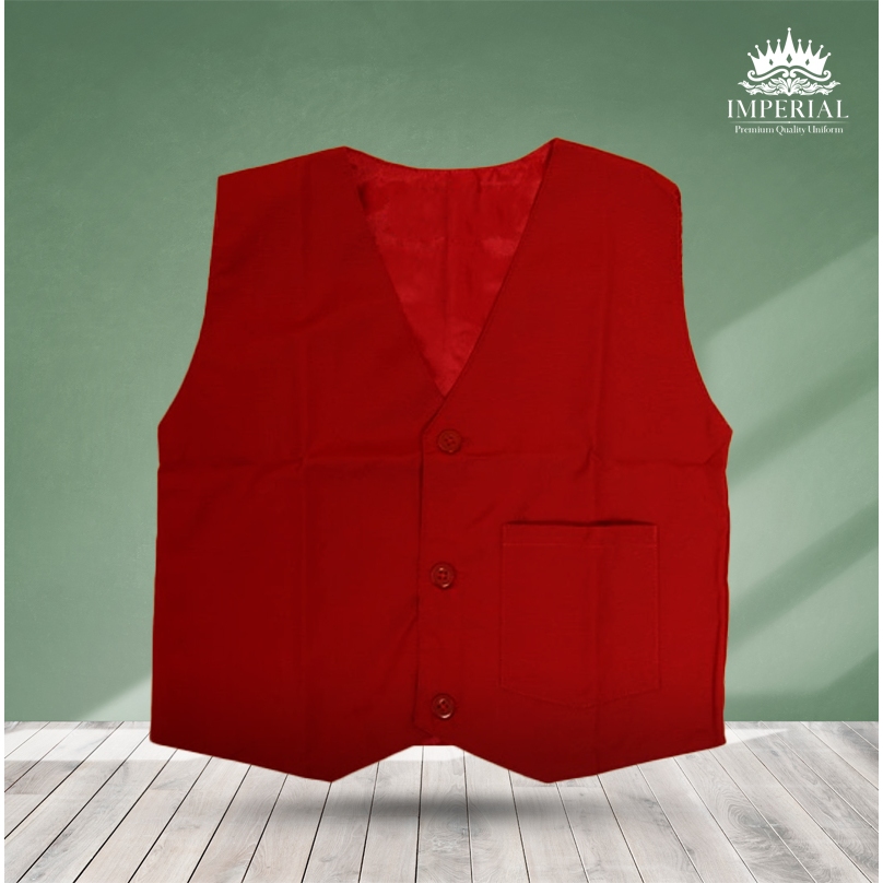 Rompi Merah Seragam SD - Rompi Sekolah SD Warna Merah - Seragam Sekolah SD - Bahan Berkualitas - Imp