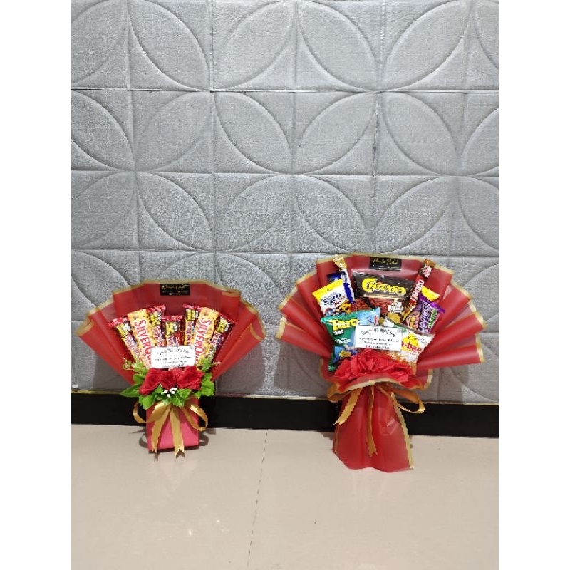 

Ssl09 Buket Bucket Hadiah Snack Murah Beng Beng Silverqueen