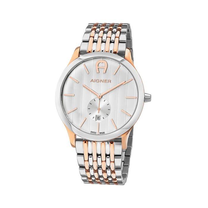 Jam Tangan Aigner  Silver Gold Watch New Original