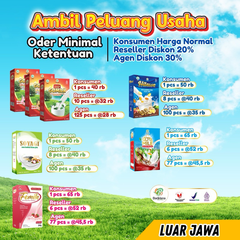 

PAKET HEMAT RESELLER SUSU ETAWA BARIKLANA