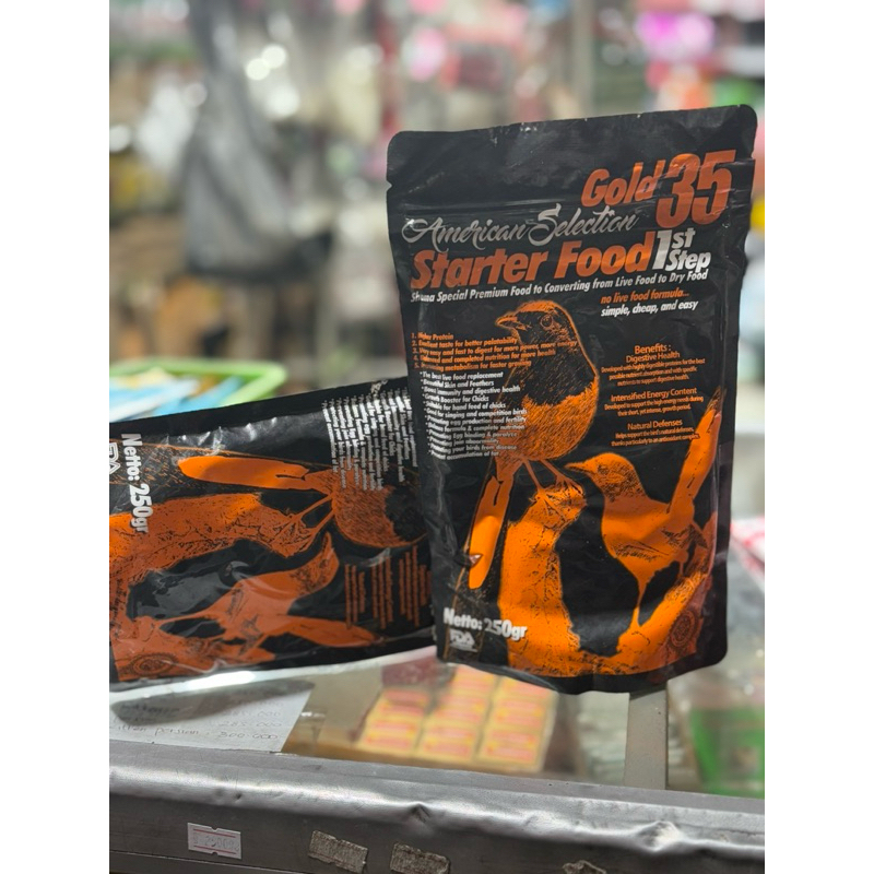 Voer AMS gold 35 starter food first step step satu voer halus untuk murai batu anakan