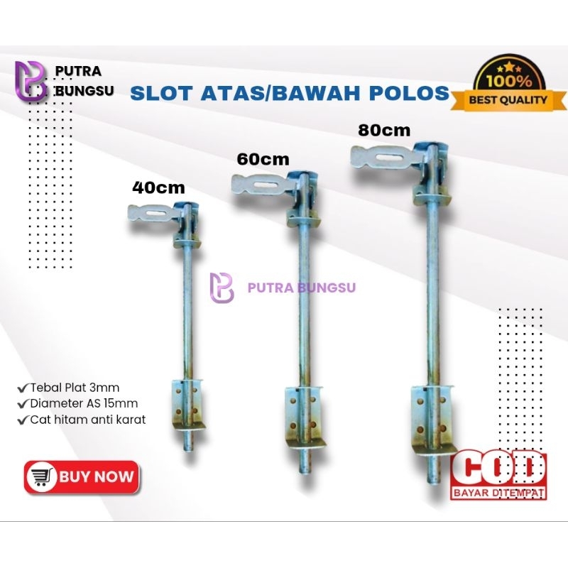 (GROSIR) SLOT HENDERSON ATAS/BAWAH POLOS | aksesoris pintu besi | ornamen kuncian pintu gebyok
