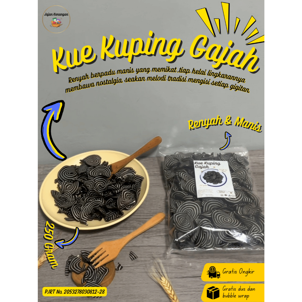 

Kue Kuping Gajah 250 Gram