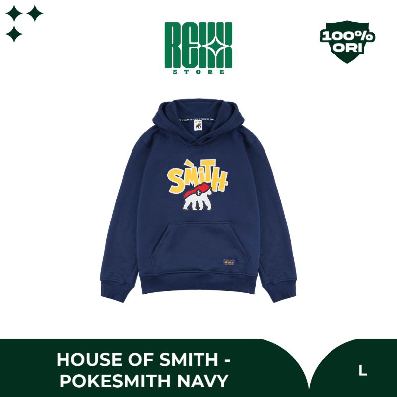 HOUSE OF SMITH HOODIE POKESMITH NAVY | L
