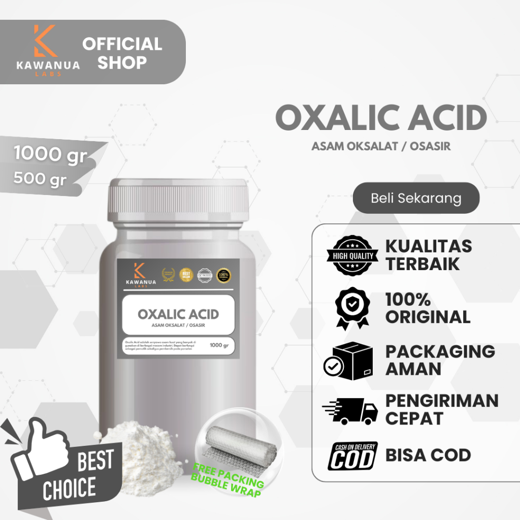 Oxalic Acid PREMIUM / Osasir / Oksalat Pembersih Porselen - (1 Kg & 500gr)