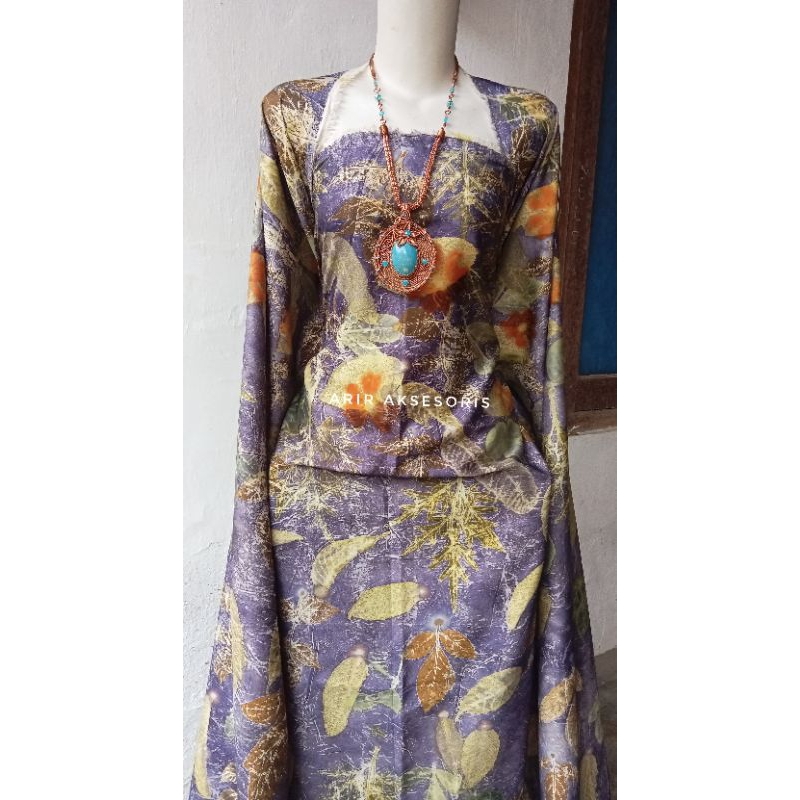 Kain Ecoprint Katun Sutra Lebar 150 cm