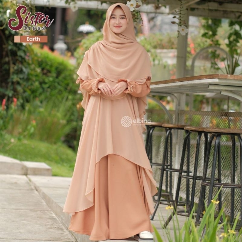 SISTER Dress Elbina Hijab Gamis Syar'i