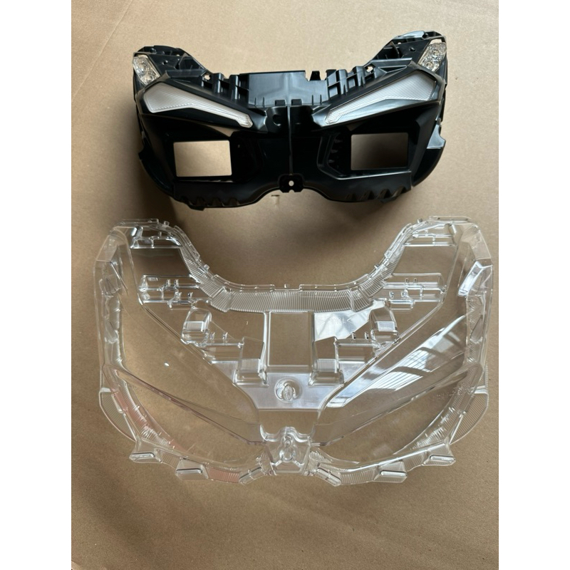 Mika kaca lampu depan+alis prem Yamaha aerox new thn .2025 orginal