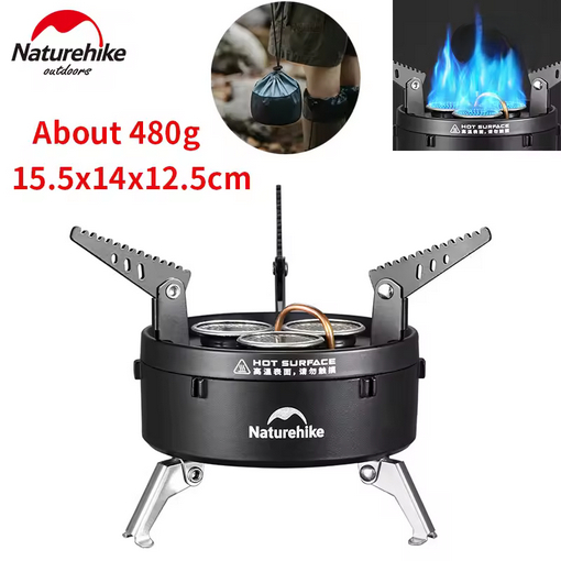 NATUREHIKE CNK2450CF019 KOMPOR CAMPING LIPAT THREE BURNERS