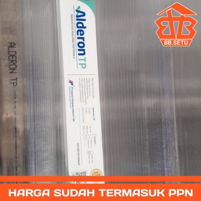 Atap Alderon Transparan Double Layer 4 Meter