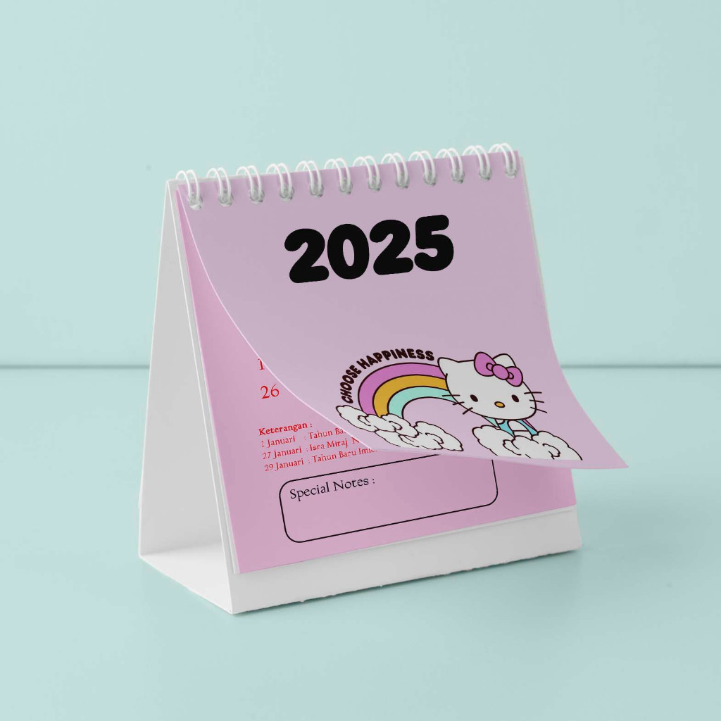 

Kalender Meja Mini 2025 Portable Edisi Hello Kitty II Praktis dan Berkualitas II Custom