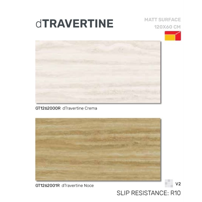 Roman Granit dTravertine 120x60 matt surface granit lantai dinding tembok indoor outdoor