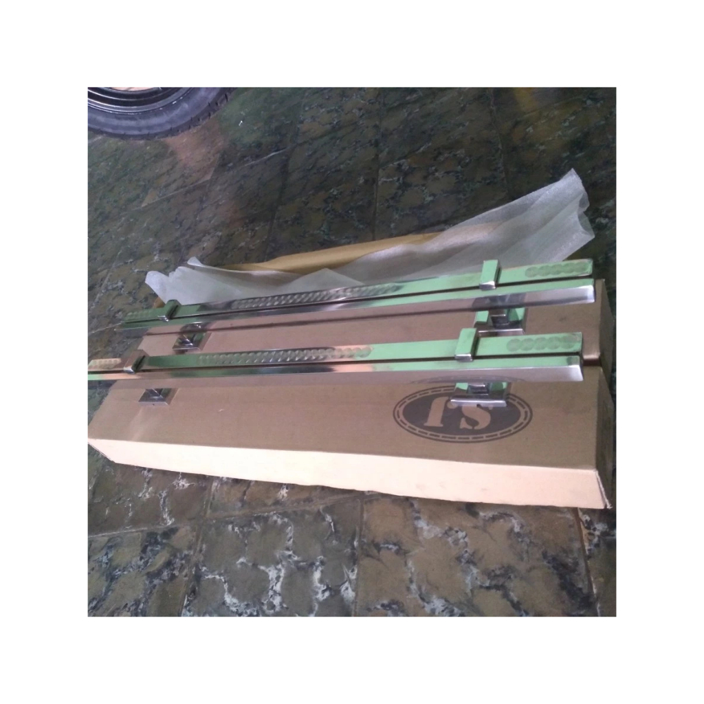 handle pintu rumah minimalis gagang tarikan pintu stainless model jajar twin  60cm