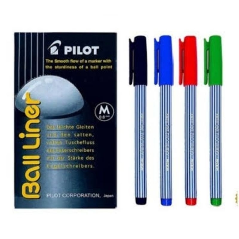 

BALL LINER PILOT WARNA HITAM, HIJAU, BIRU