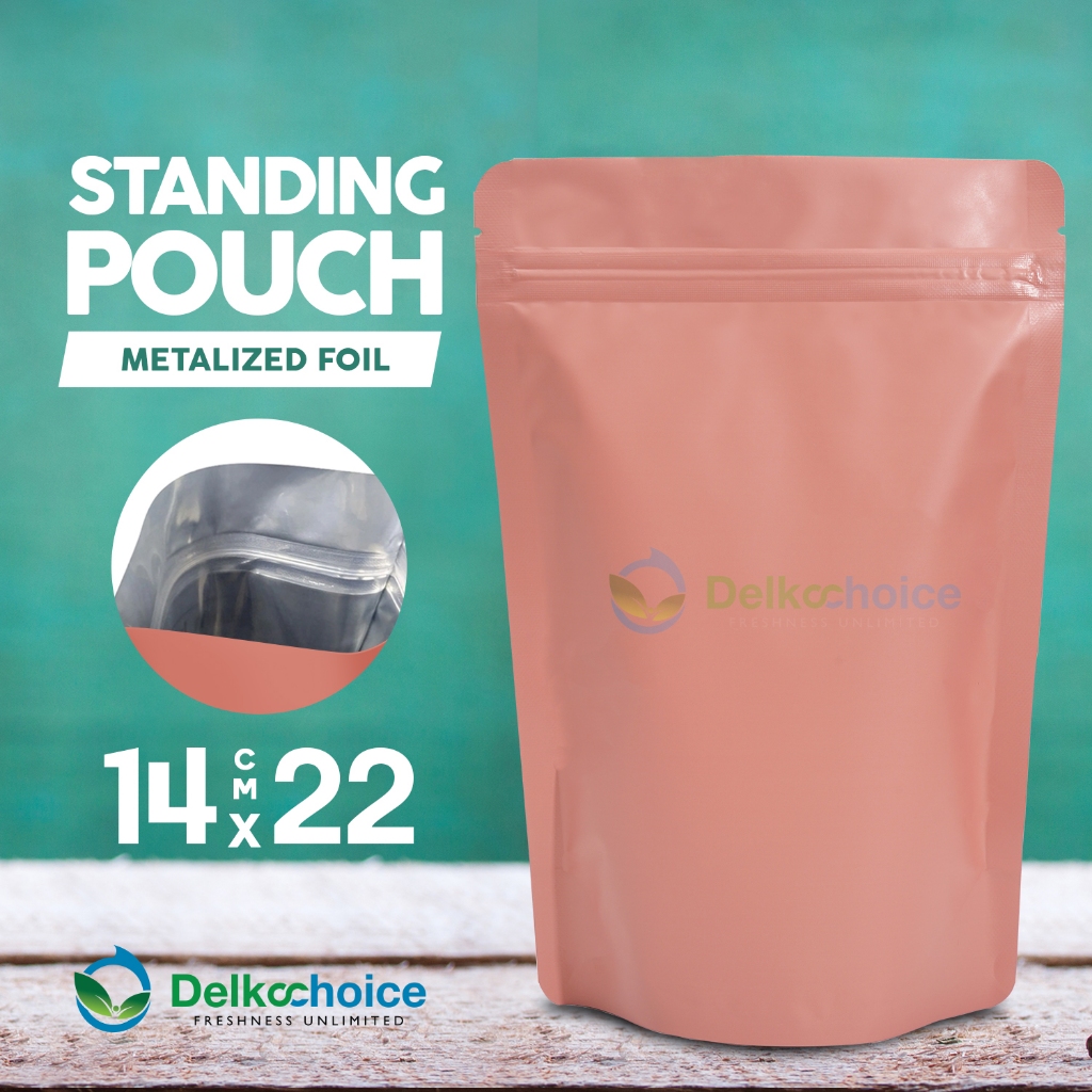 STANDING POUCH ZIP LOCK KLIP Pink 14cm x 22cm