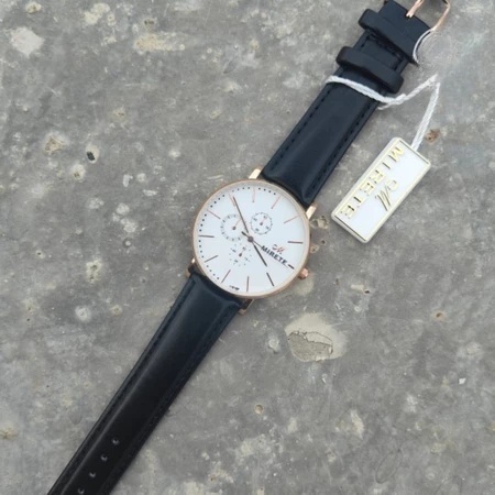 WTT Jam Tangan Mirete Original Kulit Pria Analog Bulat Cowok Leather