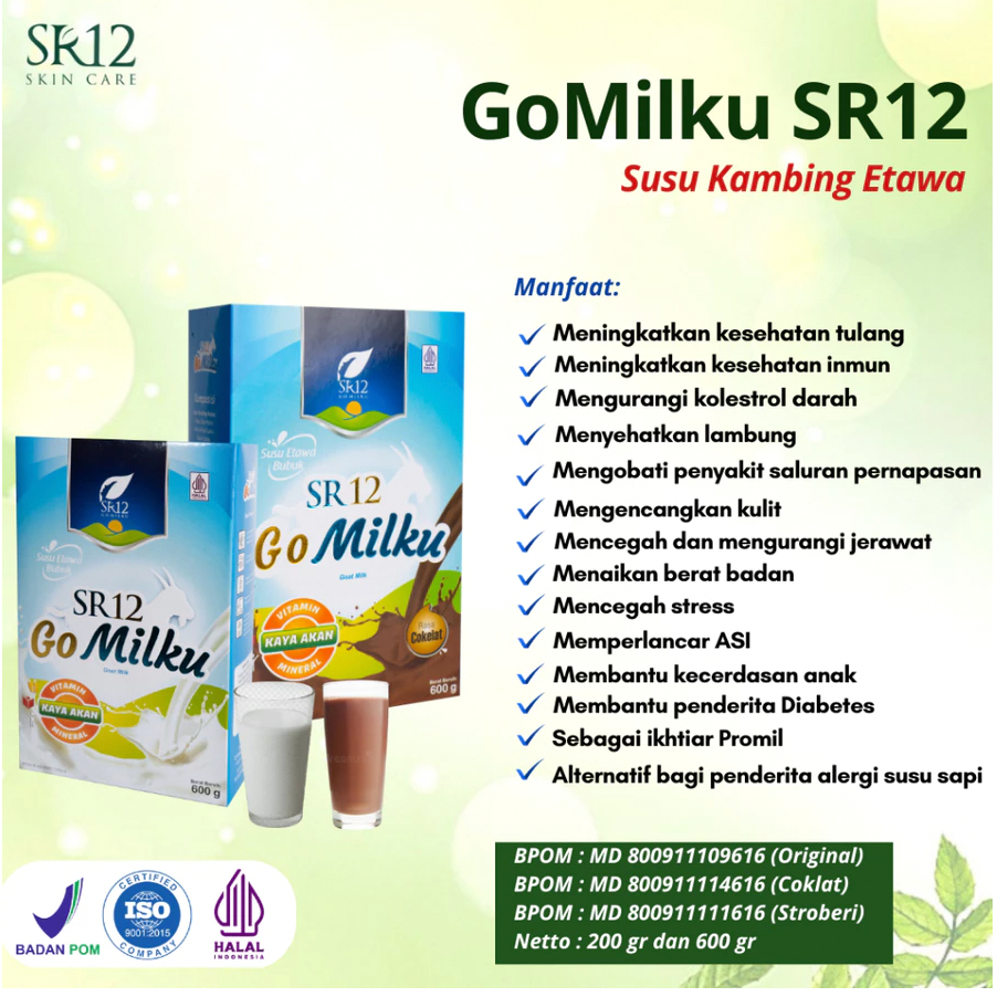 

Go Milku SR12 Halal Susu Kambing Etawa Premium Meningkatkan Kesehatan Inmun Aman Bumil Busui