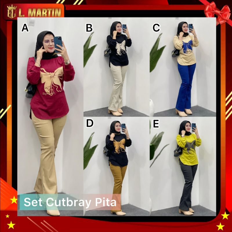 set cutbray Pita,set wanita,setelan celana wanita