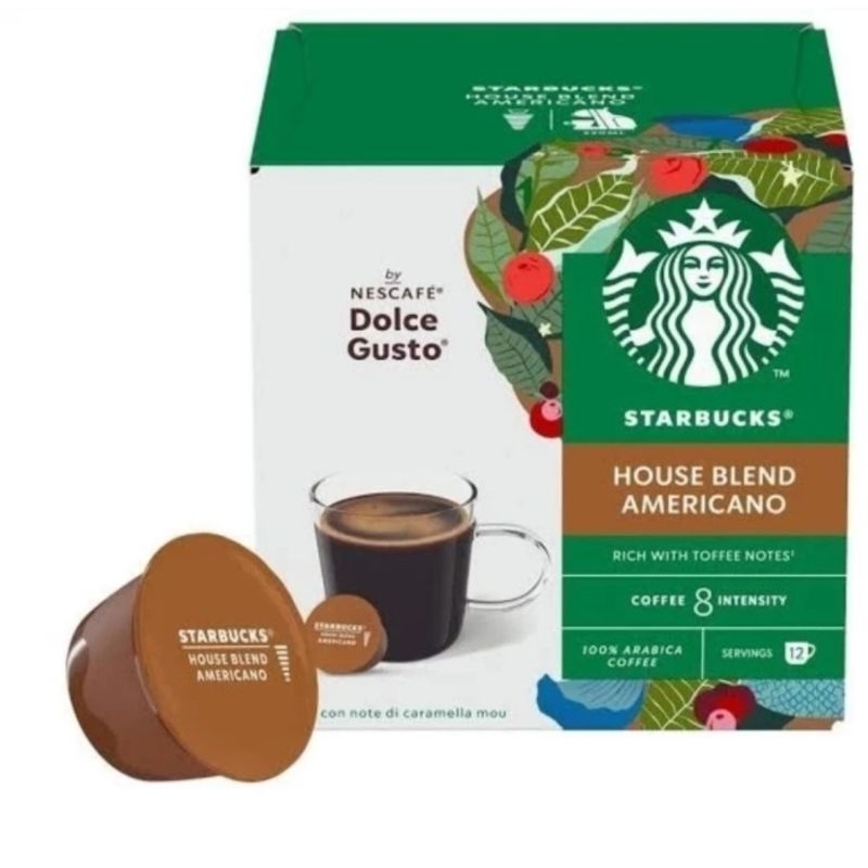 

STARBUCKS Americano House Blend by NESCAFE DOLCE GUSTO 102g x 12pcs IMPORT