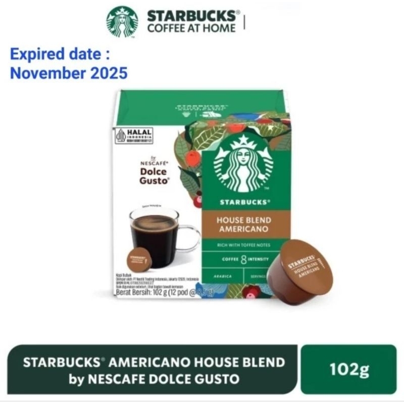 

STARBUCKS Americano House Blend by NESCAFE DOLCE GUSTO 102g x 12pcs IMPORT