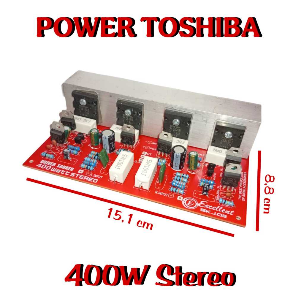 POWER STEREO 400W TOSHIBA + TR TOSHIBA