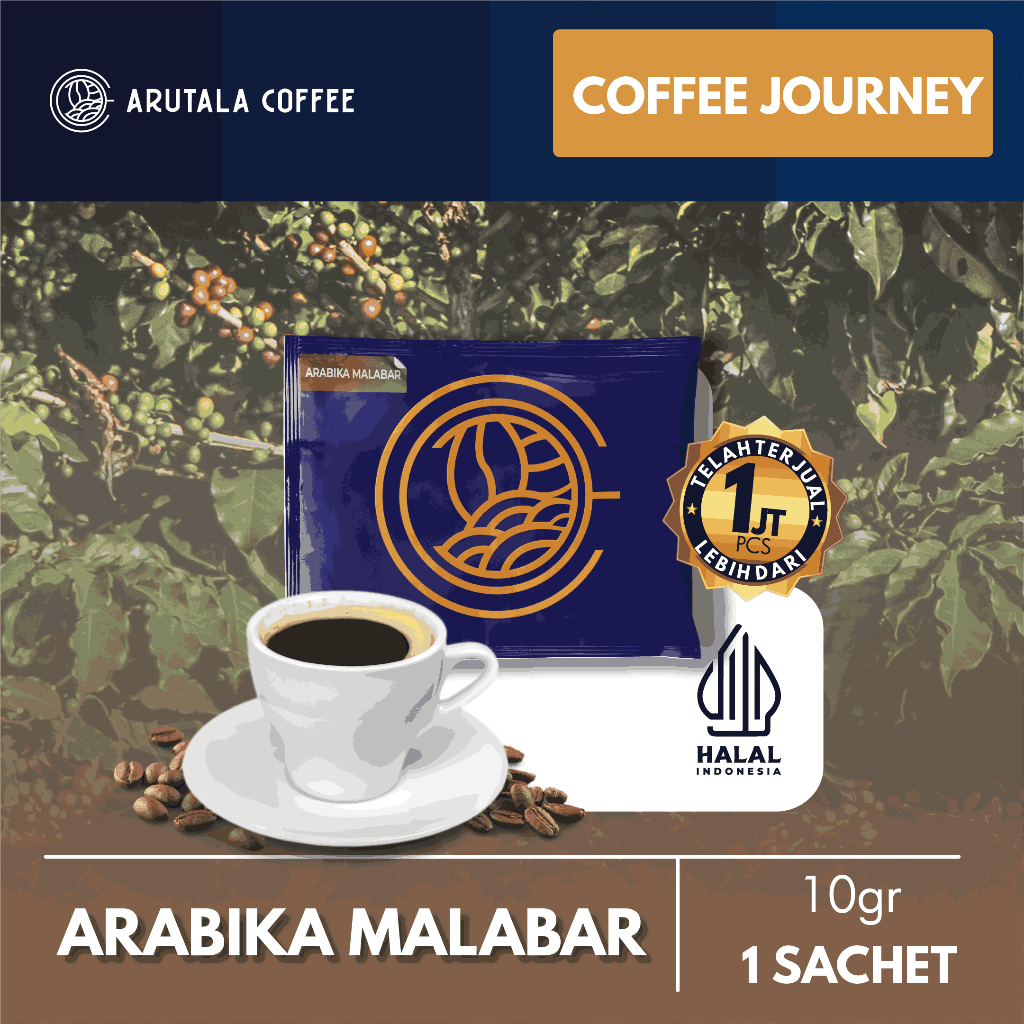 

ARUTALA Coffee Journey - Arabika Malabar (1 Pcs - 10gr)