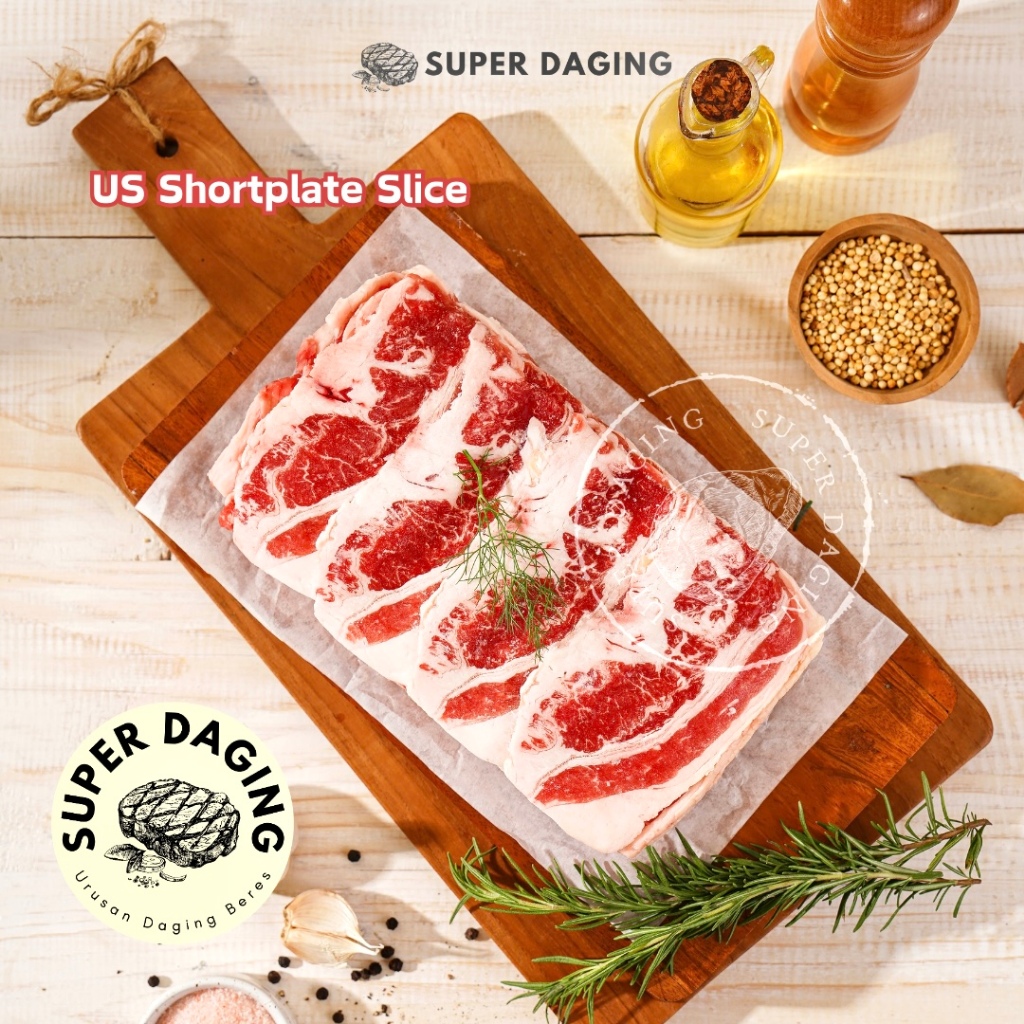 

US Shortplate Beef Daging Sapi Slice 1kg - Super Daging Palembang