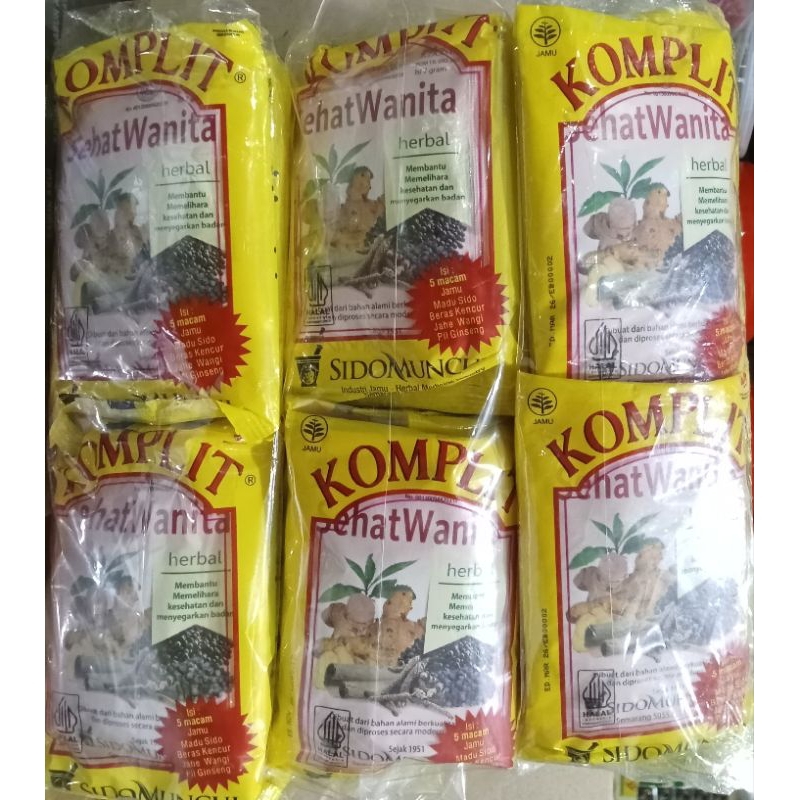 

JAMU KOMPLIT SEHAT WANITA SIDO MUNCUL KEMASAN ISI 10 SACHET