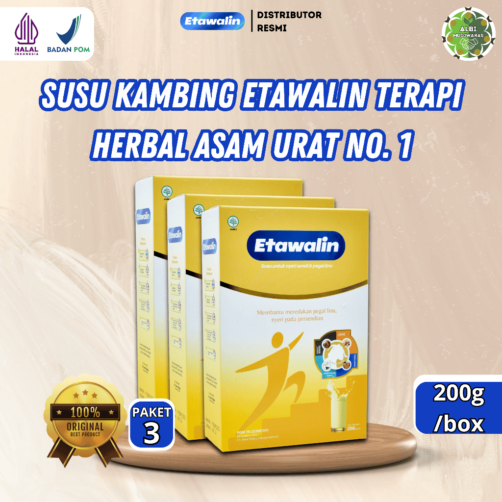 

ETAWALIN 3 BOX - Susu Kambing Etawa Herbal Halal Ampuh Mengatasi Permasalahan Tulang Dan Sendi
