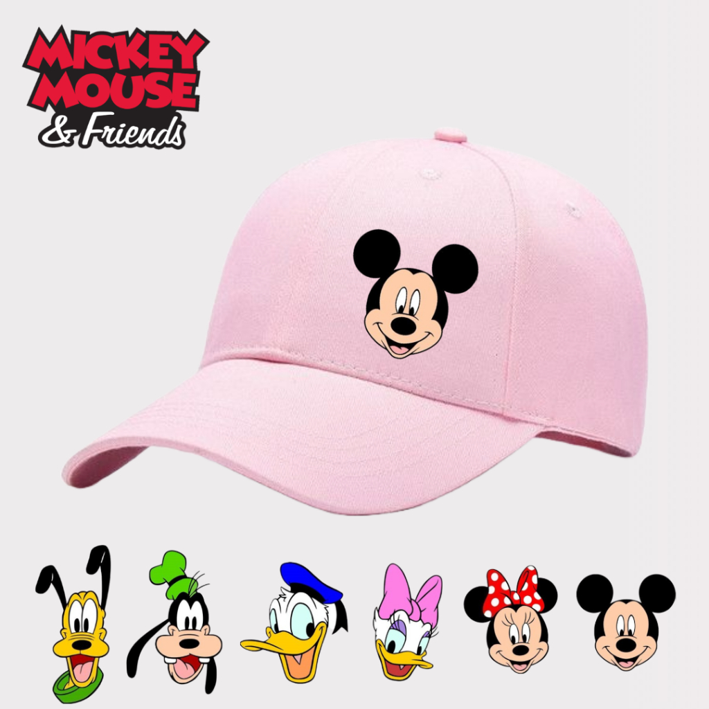 TOPI BASEBALL ANAK SAMPING MICKEY MOUSE KARAKTER LOGO MUKA KARTUN ANAK ANAK IMPORT