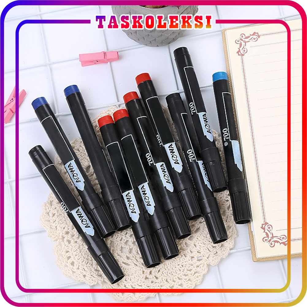 

☛TK☚ Spidol Permanent Marker Permanen Tahan Air Alat Tulis Spidol Cepat Kering Tinta Minyak Hitam Biru Merah Tidak Pudar S051