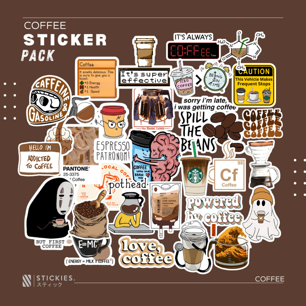 

Stiker/Sticker Pack "Coffee" | high quality | vinyl | murah