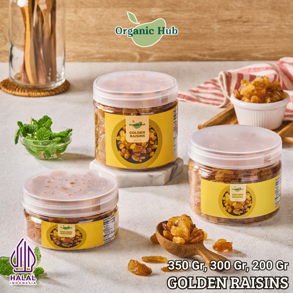 

Organic Hub Kismis Emas 100% Organik Pure Raisin Star Premium Original Asam Manis 200 gr