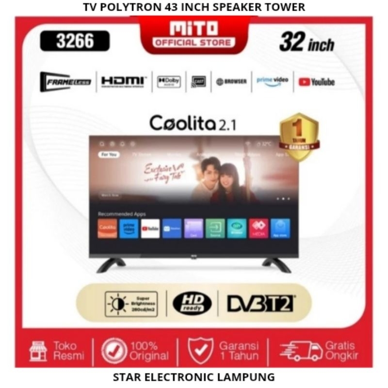TV LED MITO 32 INCH SMART 3266