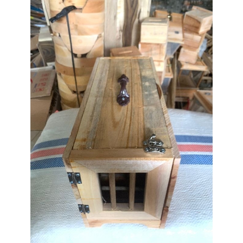 BOX BURUNG MERPATI DARA FALK BAHAN KAYU MAHONI