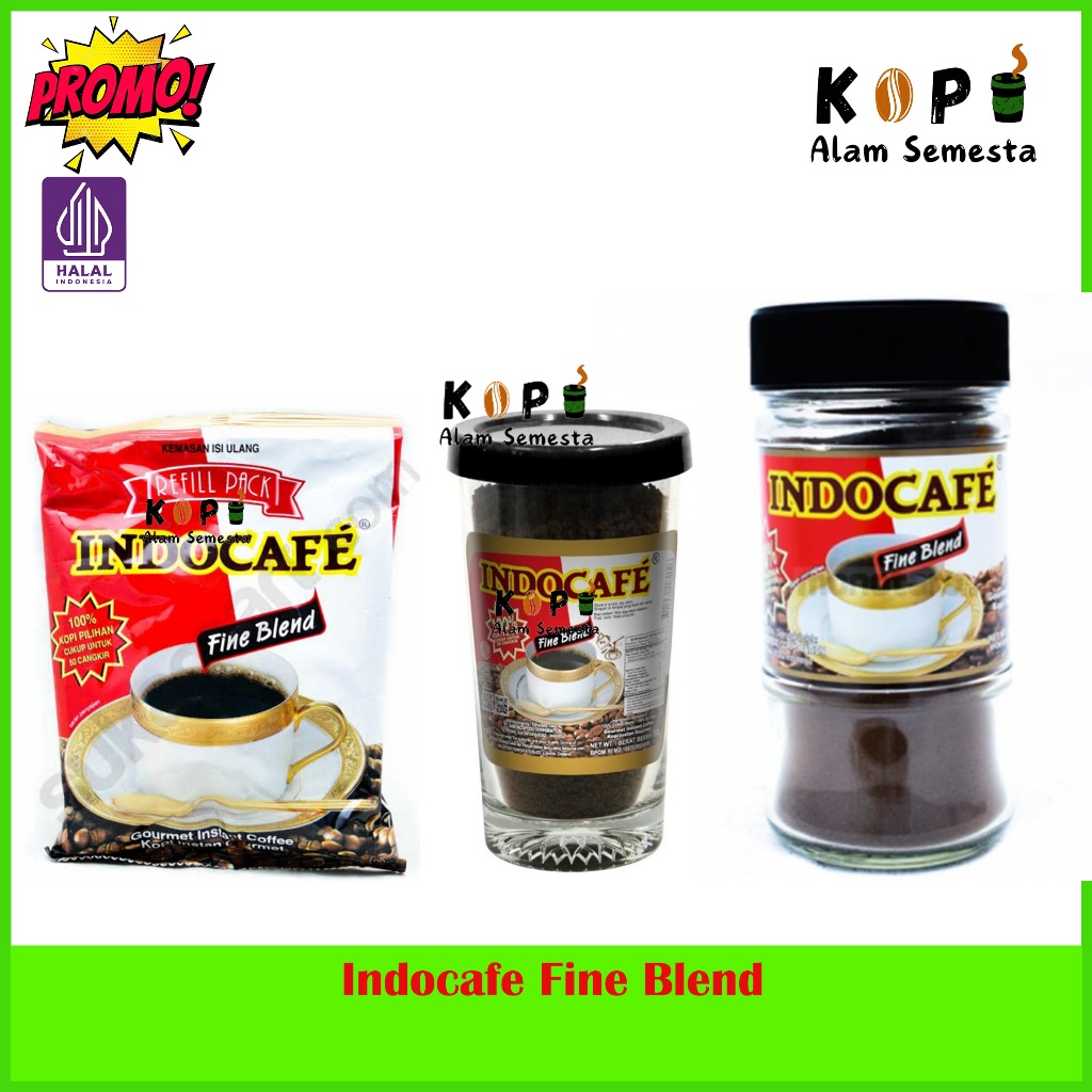 

Indocafe Fine Blend 50gr Botol / 100gr Botol / 100gr REFILL ORIGINAL