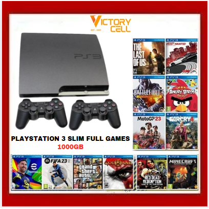 PS3 PLAYSTATION 3 SLIM CFW 1000GB FULL GAME TERBARU