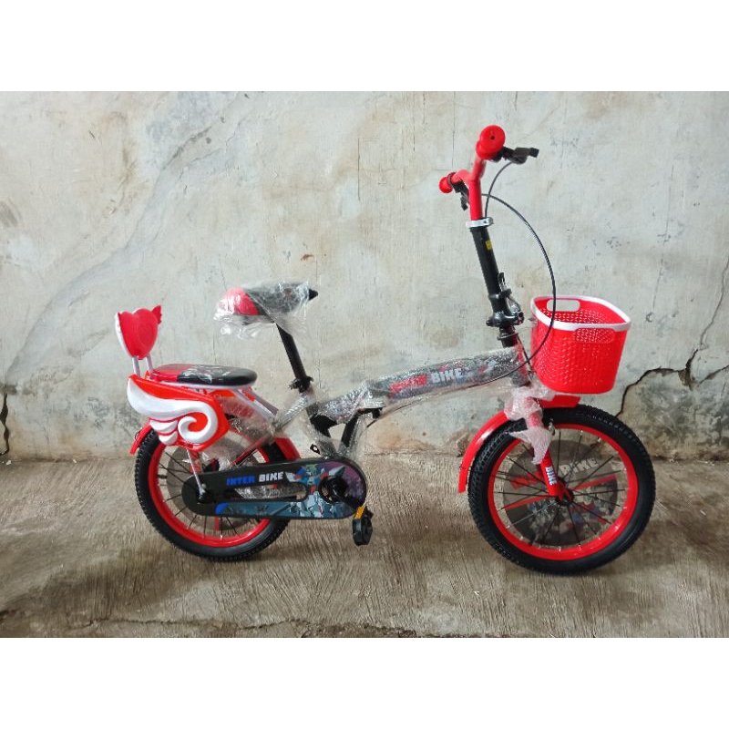 Sepeda anak Lipat 16 dan 18 inch interbike ic 592.FREE GIFT SELAMA PERSEDIAAN MASIH ADA