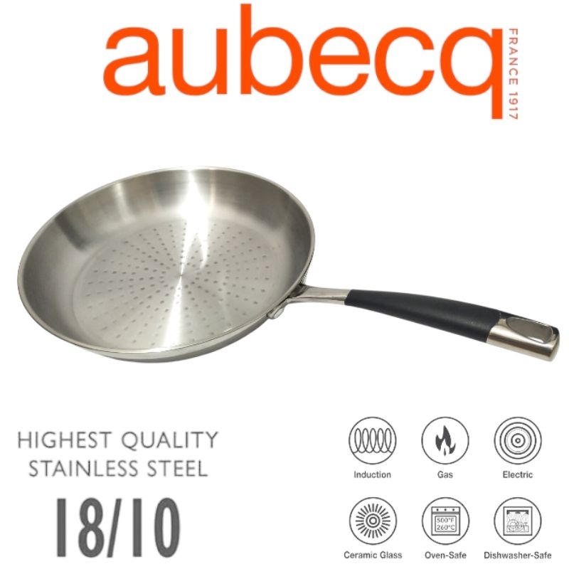 Frypan Stainless Steel 28cm Wajan Penggorengan Aubecq Tivoli SUS 316 Premium