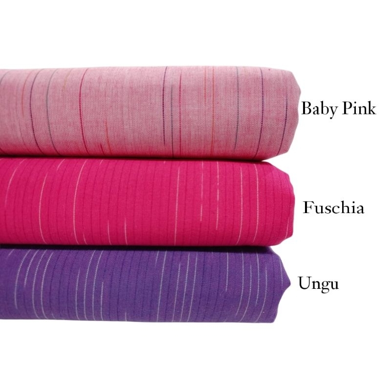 Kain Lurik Gerimis Pink Fuschia Ungu