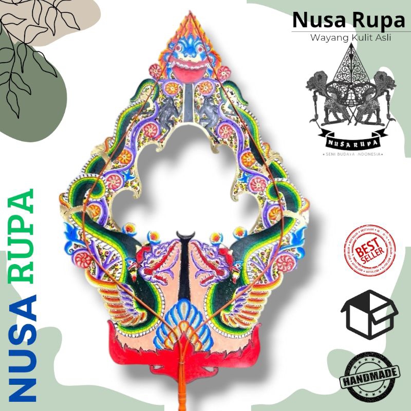 NUSA RUPA | WAYANG KULIT sapi ASLI GUNUNGAN BOLONG KAYON Halus Ukuran 65cm Standar Dalang