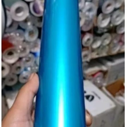 Stiker Skotlet Motor Metalic Biru Muda Candy KualitasPremium