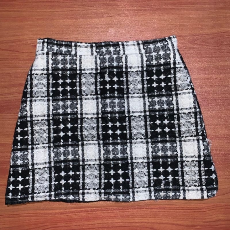 PRELOVED Rok Mini Kotak-Kotak Korean Style