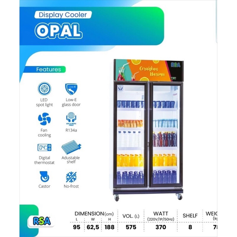 RSA SHOWCASE 2 PINTU (OPAL)